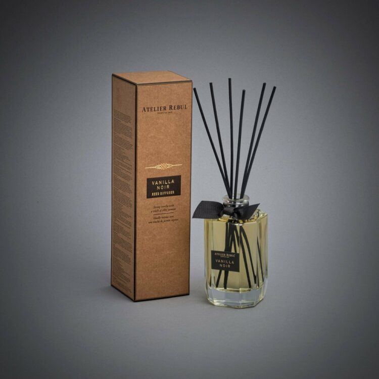 Vanilla Noir Scented Bamboo Stick Air Freshener - Atelier Rebul