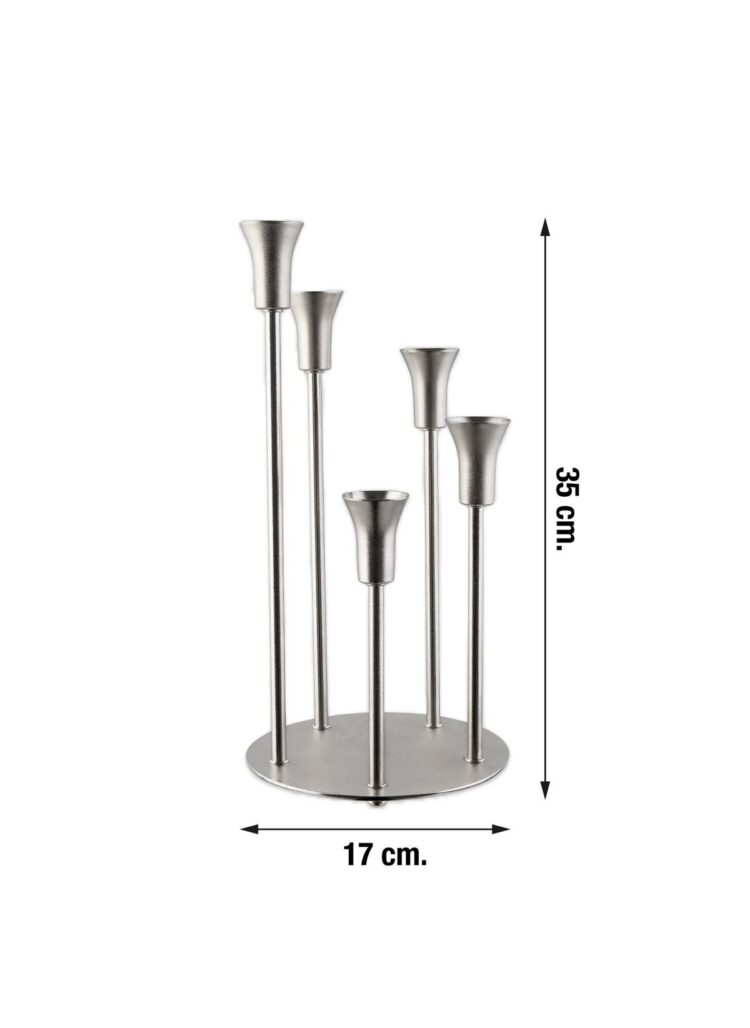 Silver Decorative Candlestick Candle Holder - Morhipo