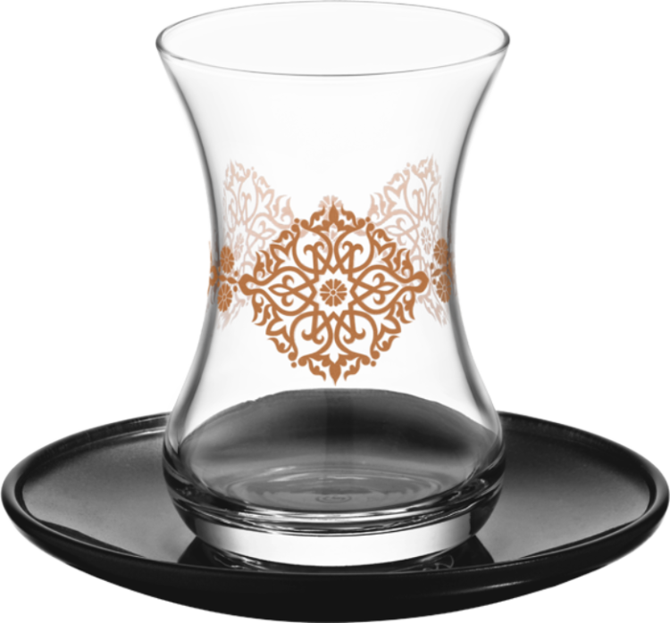 Lav Turkish Tea Glass Set-Divan (12pcs)