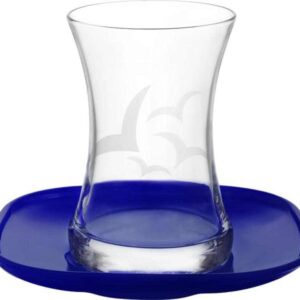 Lav Turkish Tea Glass Set-Seagull (12pcs)