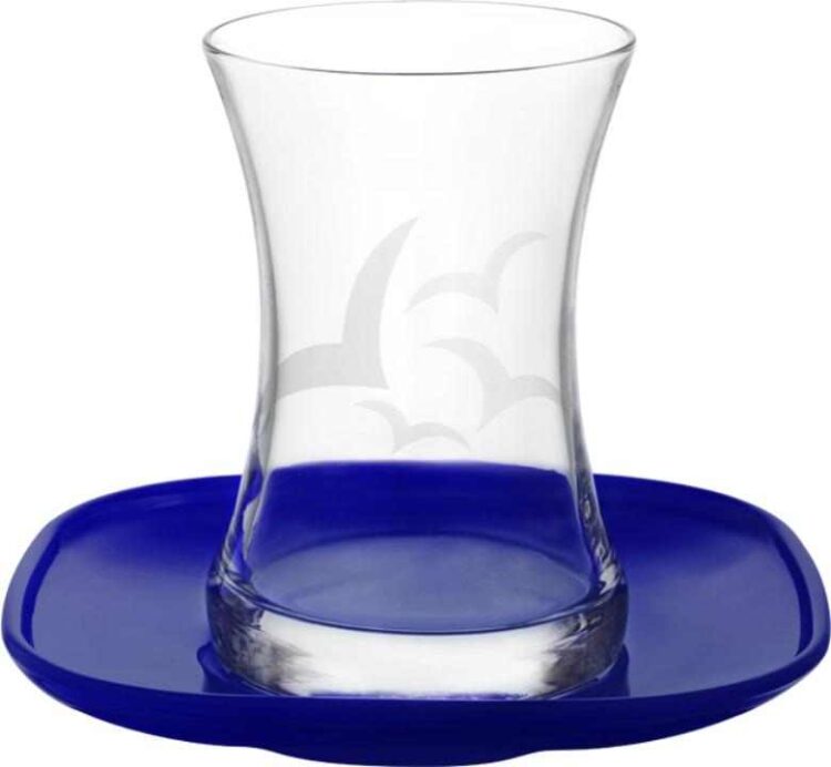 Lav Turkish Tea Glass Set-Seagull (12pcs)
