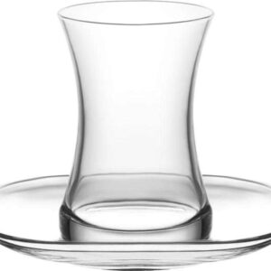 Lav Turkish Tea Glass Set-Zen (12pcs)