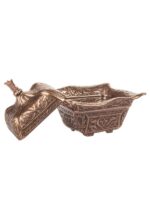 Handmade Embroidered Copper Turkish Delight and Sugar Bowl